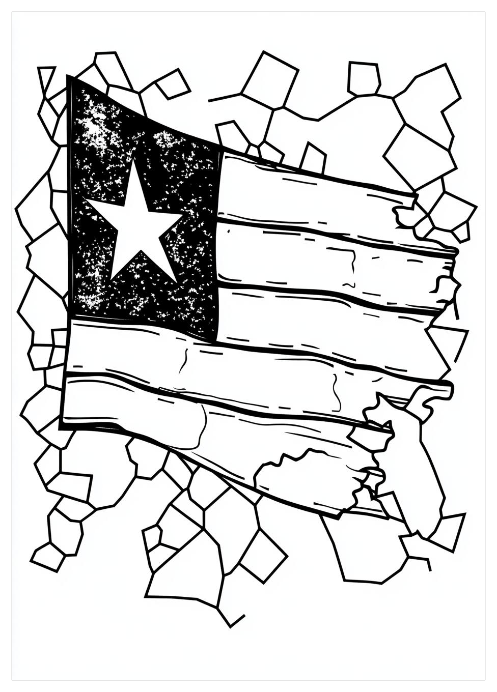 Puerto Rico Flag Coloring Pages-6