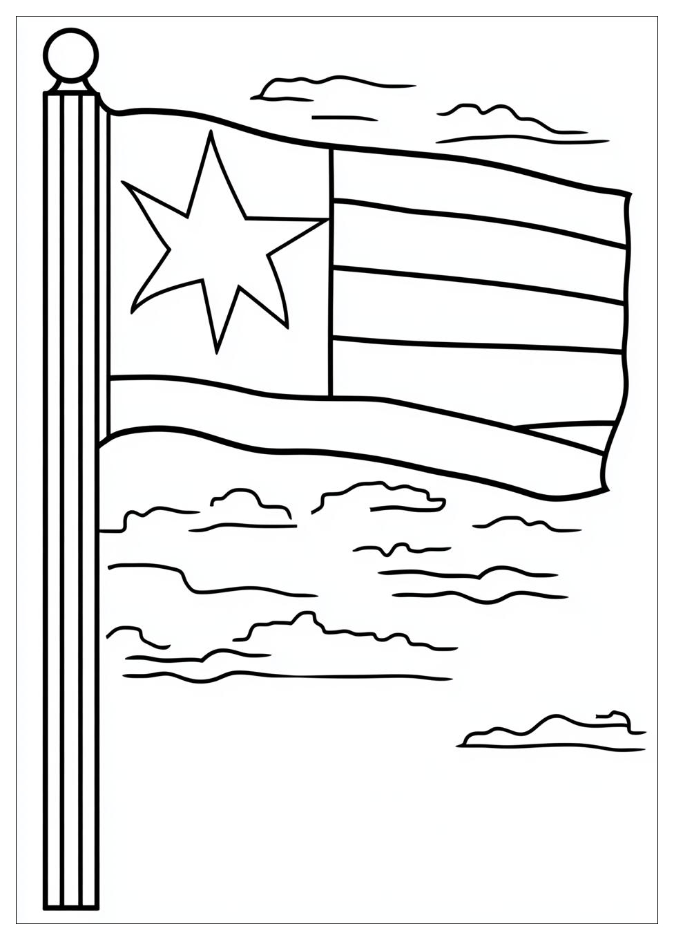 Puerto Rico Flag Coloring Pages-9