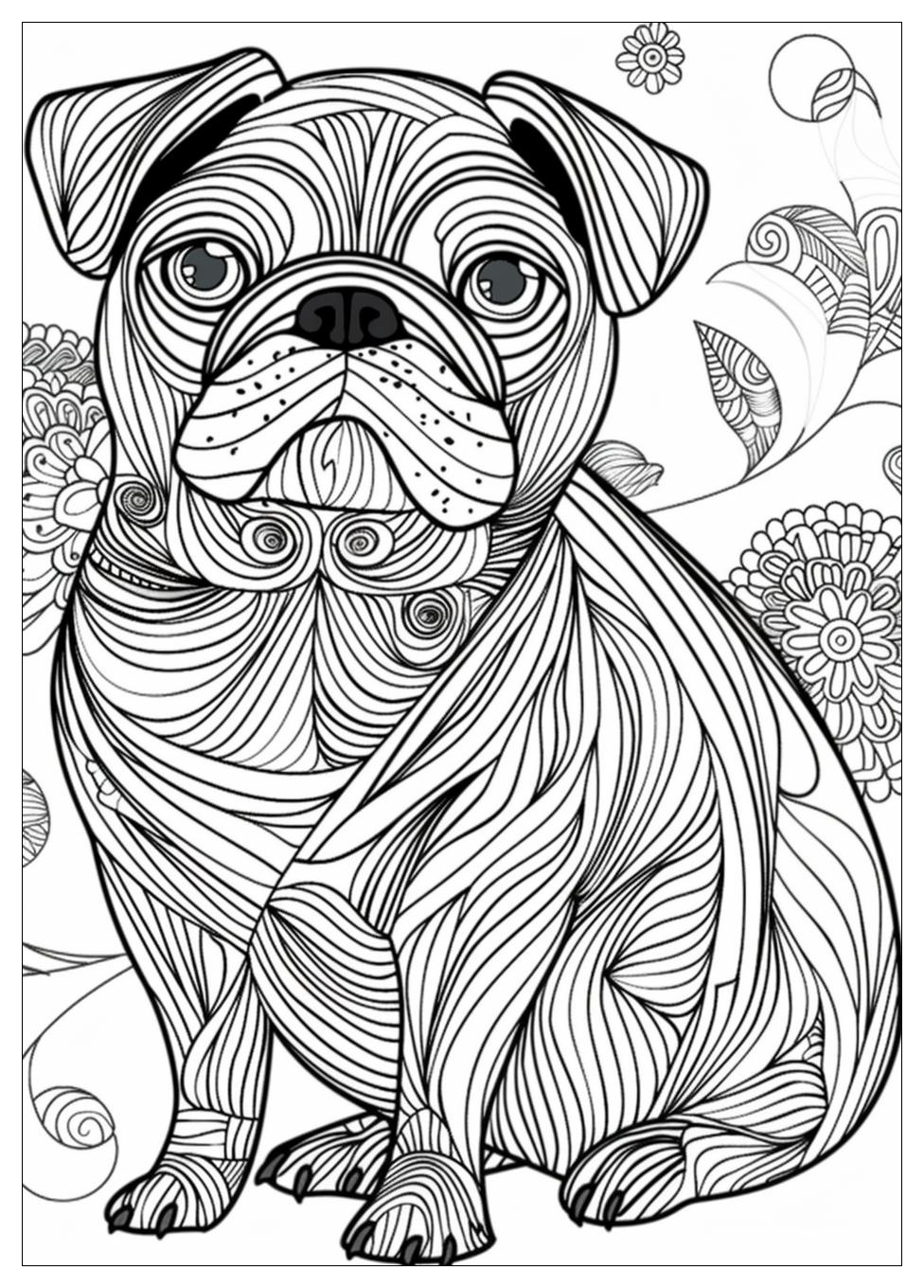 Pug Coloring Pages-17