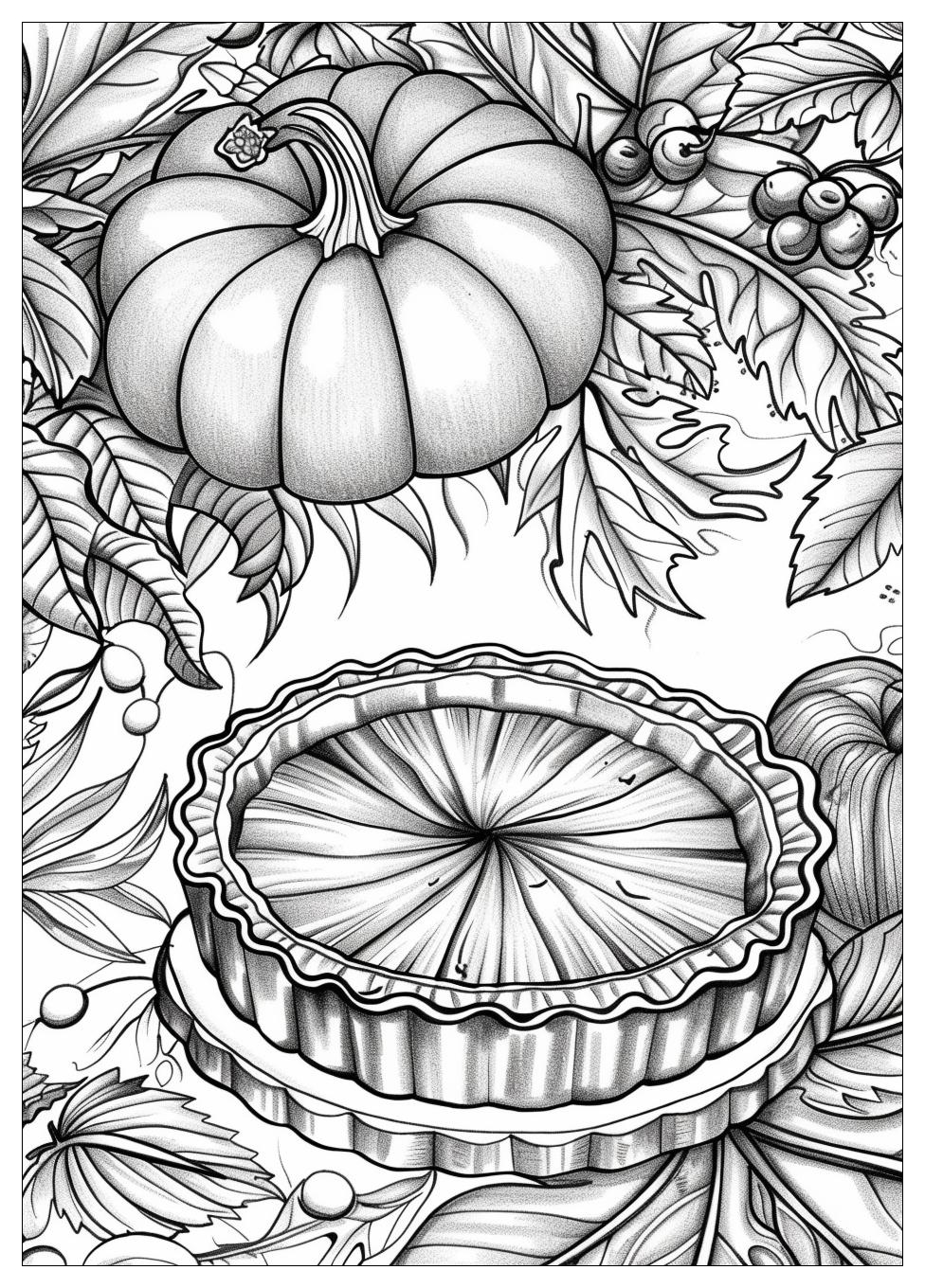 Pumpkin Pie Coloring Pages-13