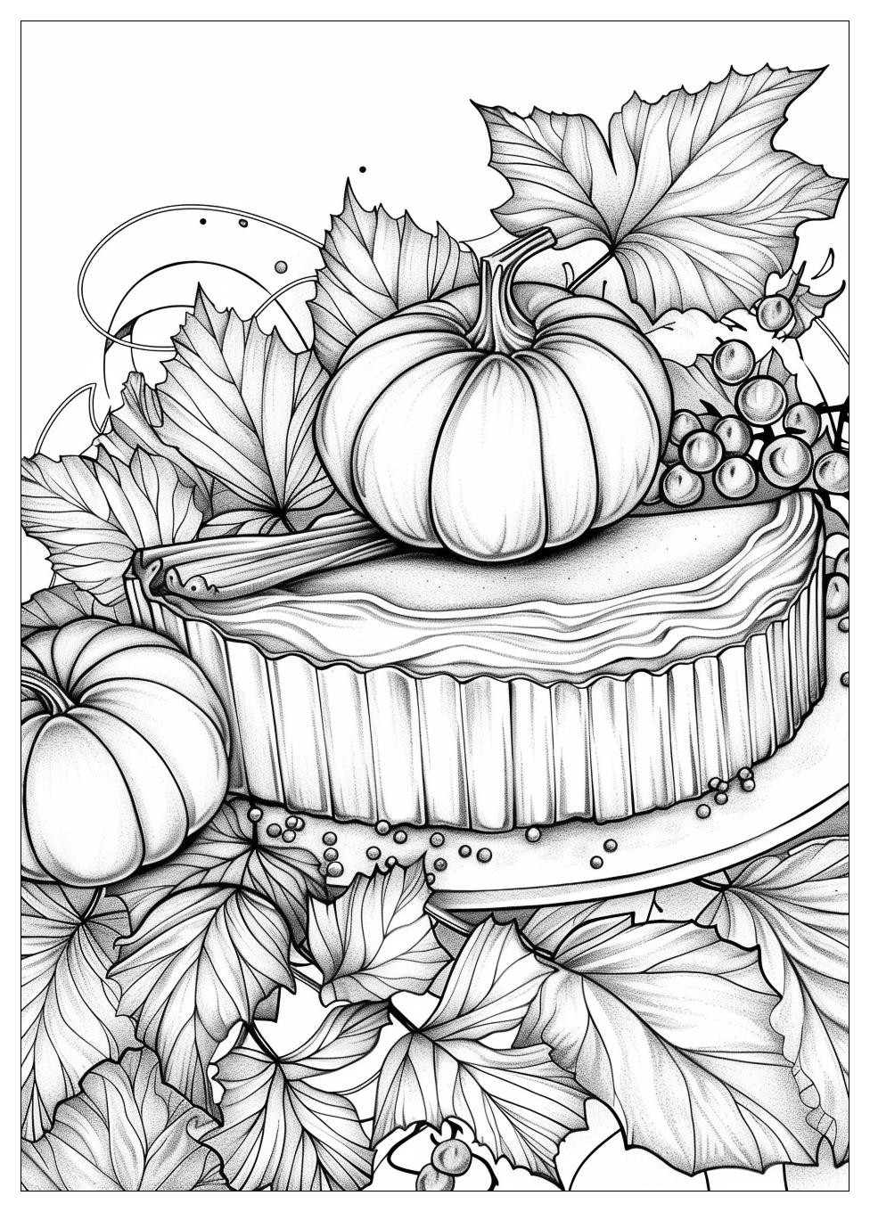 Pumpkin Pie Coloring Pages-14