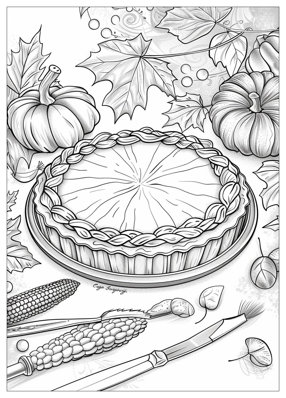 Pumpkin Pie Coloring Pages-19