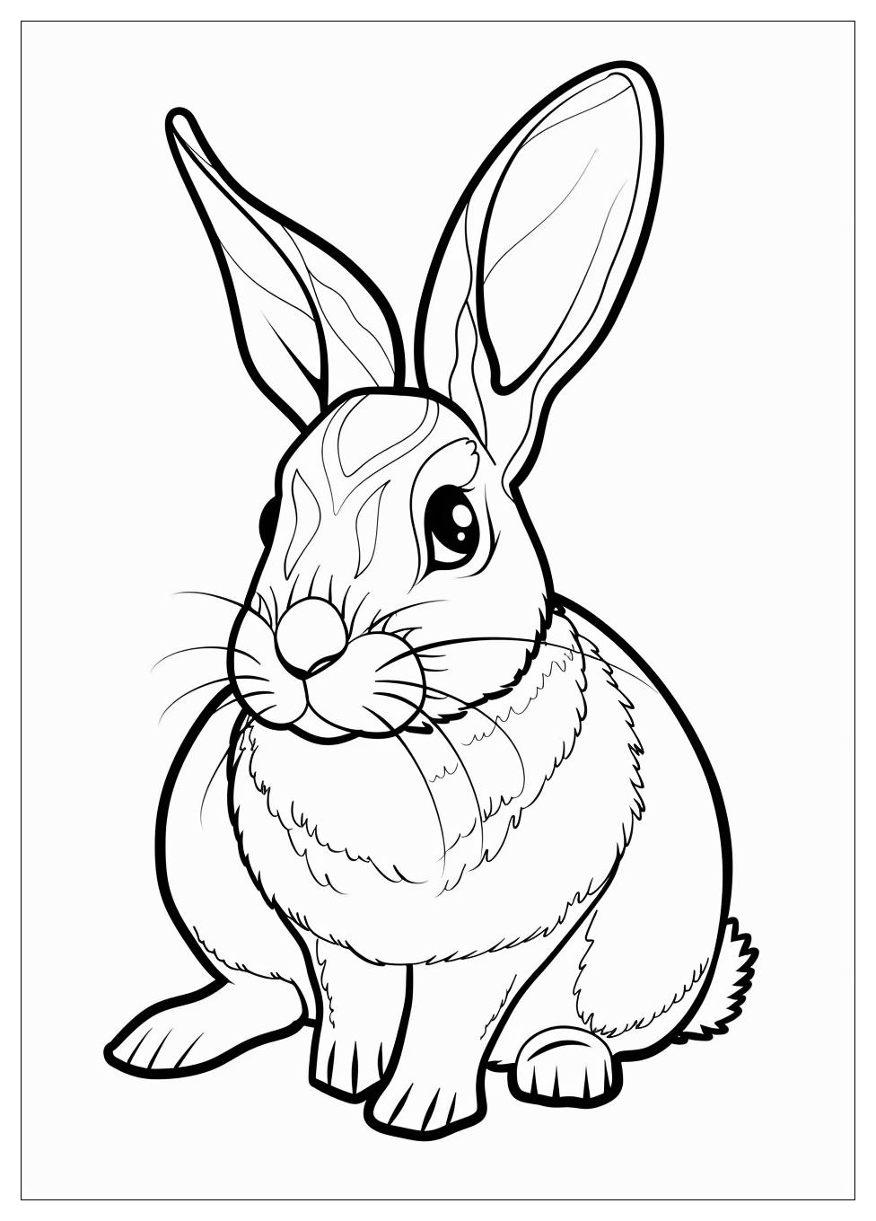 Rabbit Coloring Pages-13