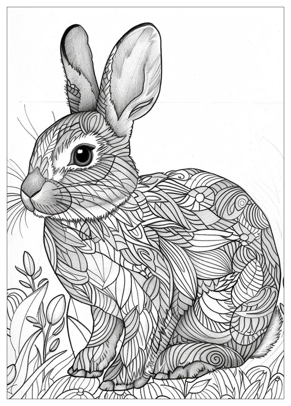 Rabbit Coloring Pages-17