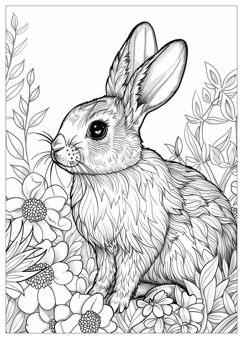 Rabbit Coloring Pages-18