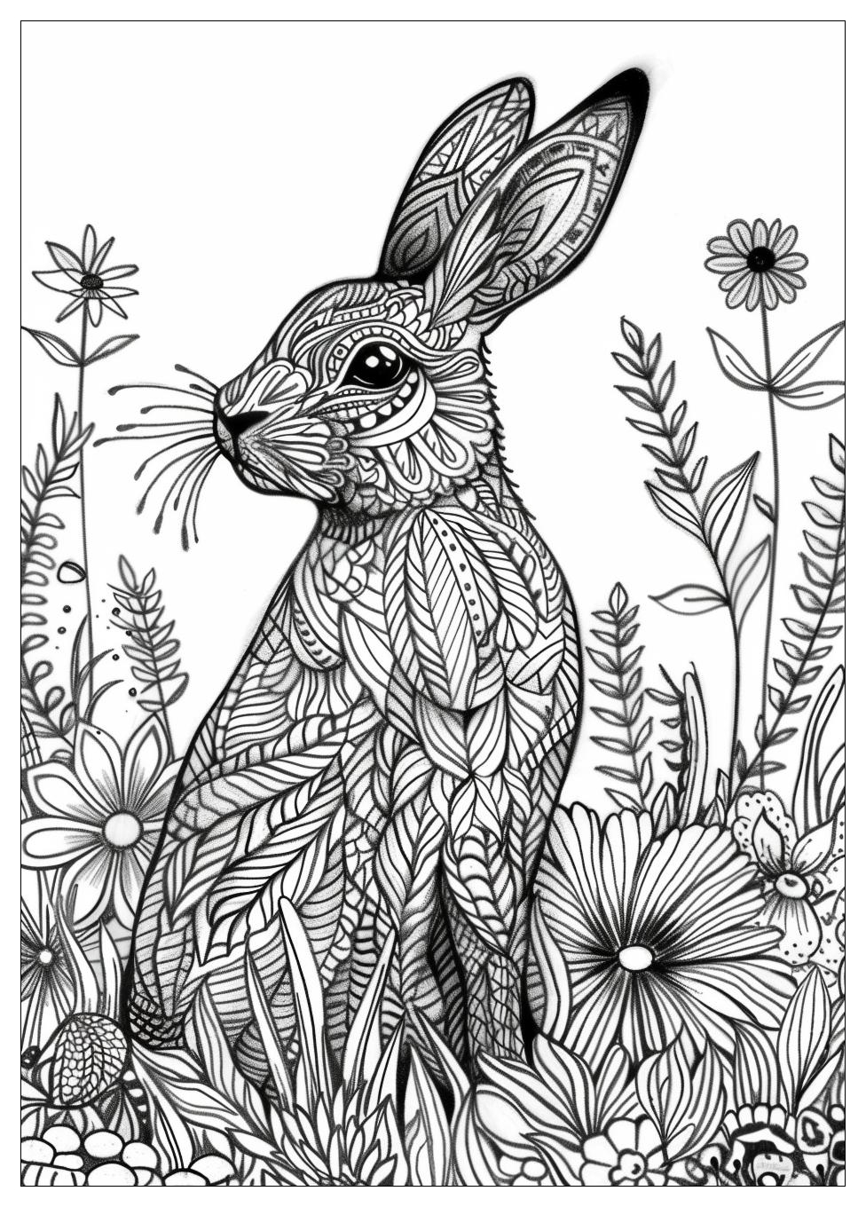 Rabbit Coloring Pages-20