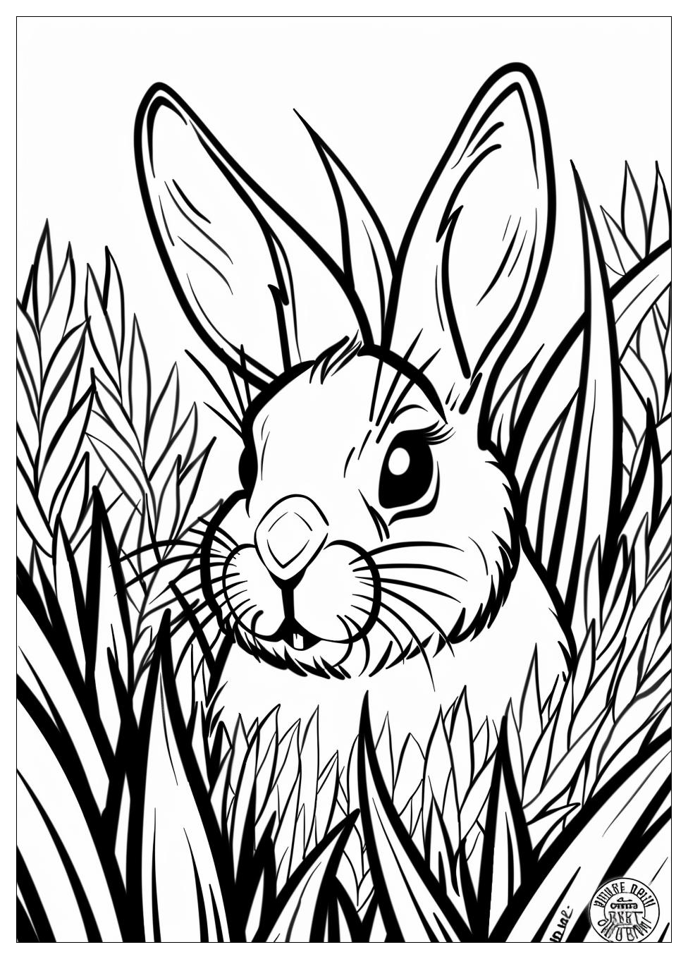 Rabbit Coloring Pages-7