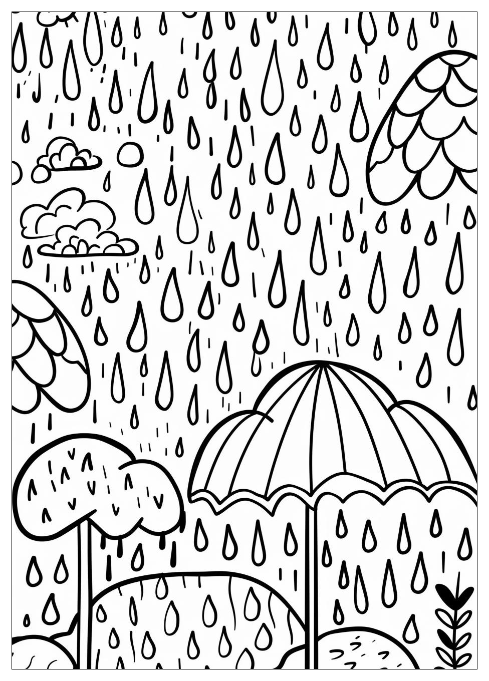 Rain Coloring Pages-11