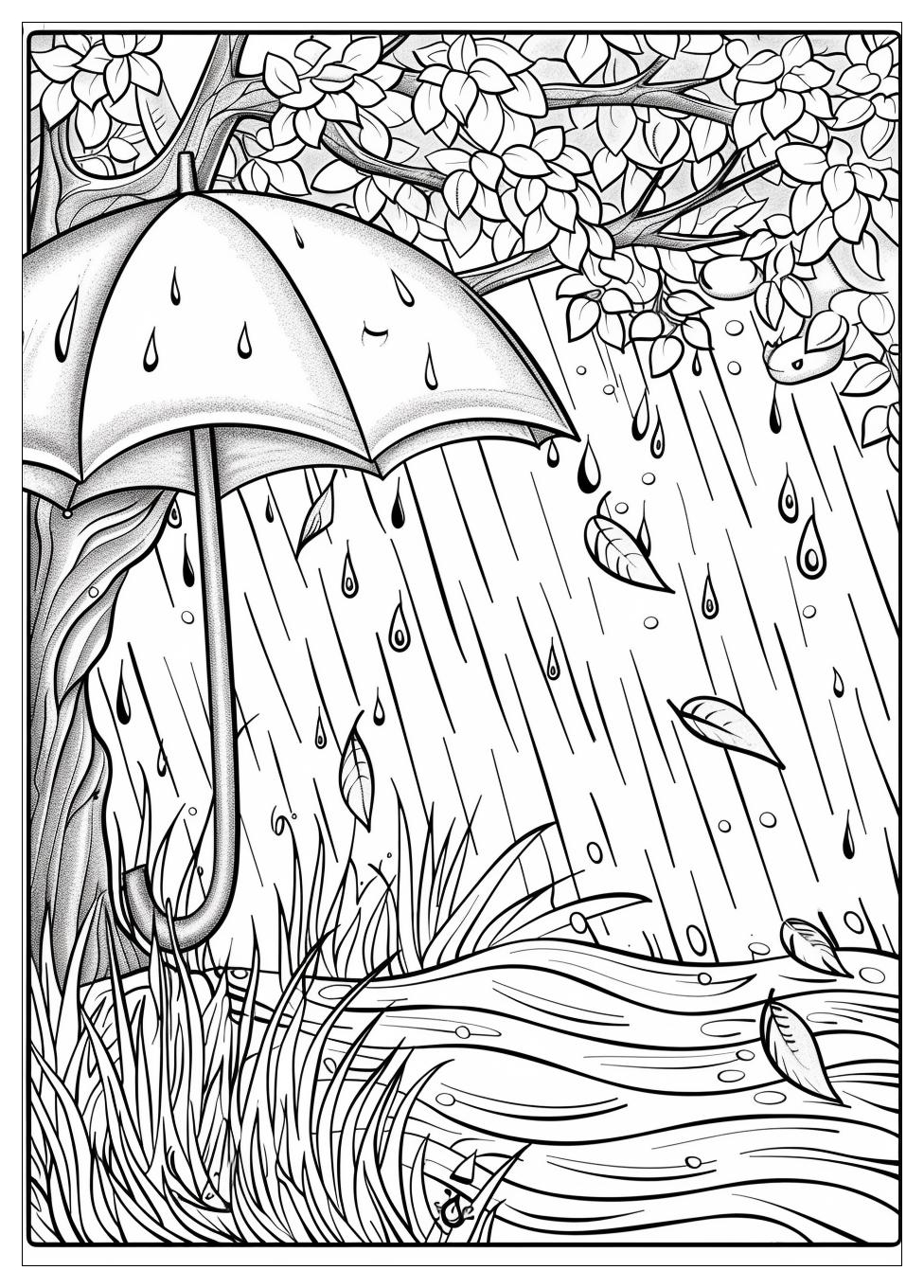 Rain Coloring Pages-13