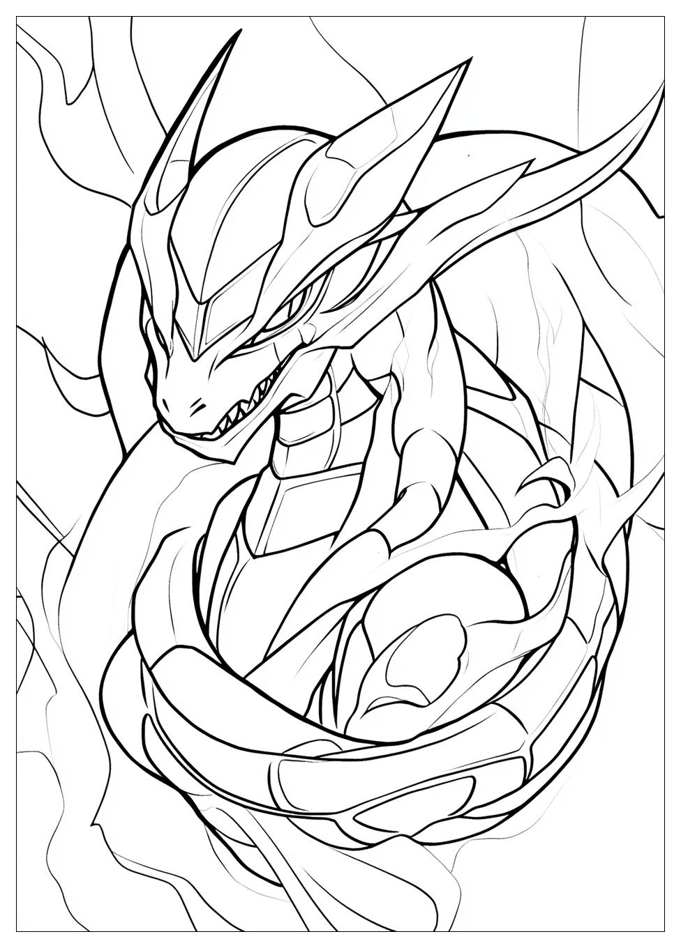 Rayquaza Coloring Pages-16