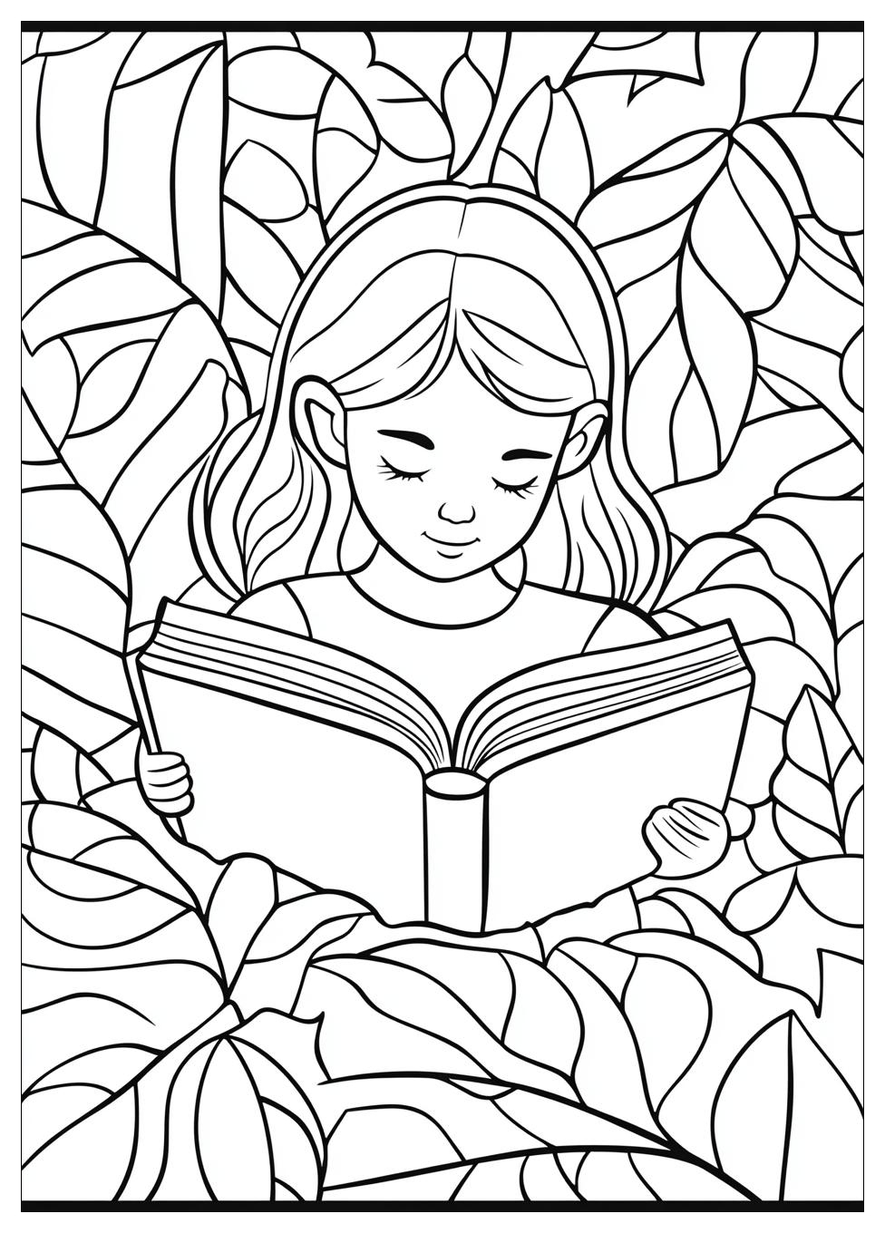 Reading Coloring Pages-10