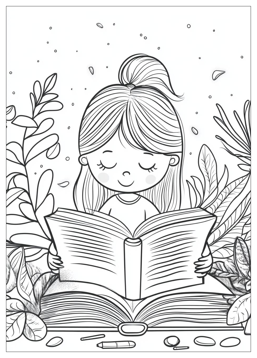 Reading Coloring Pages-12