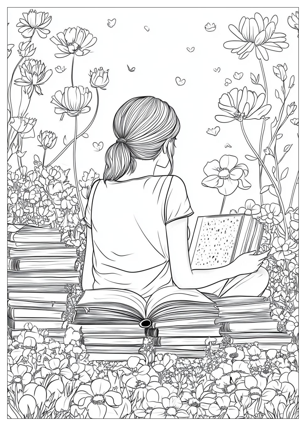 Reading Coloring Pages-15