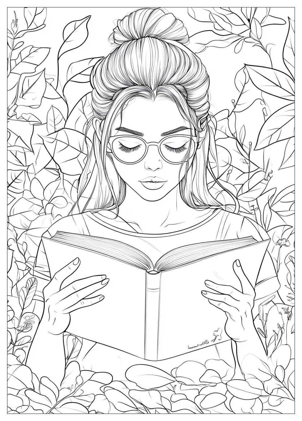 Reading Coloring Pages-17