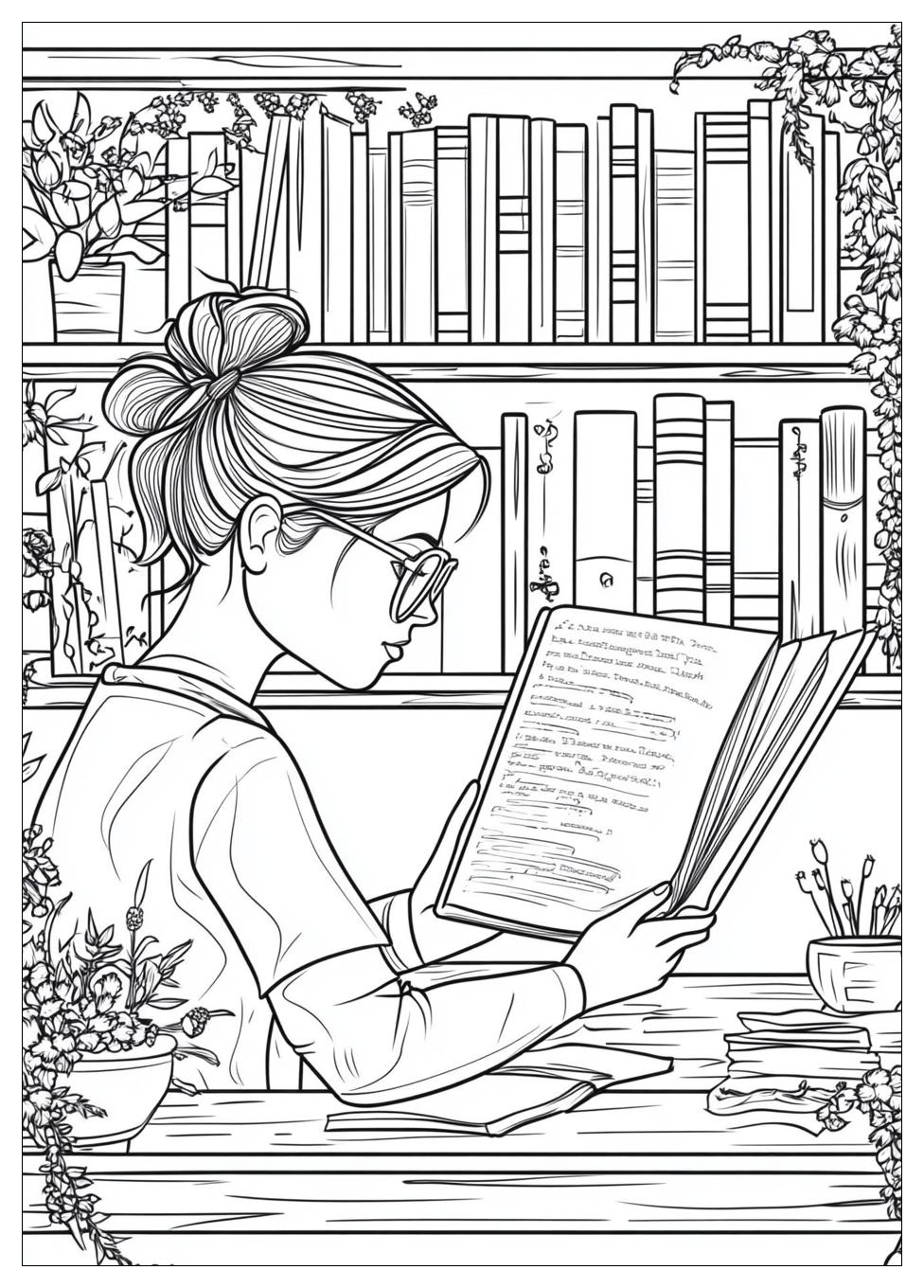 Reading Coloring Pages-18