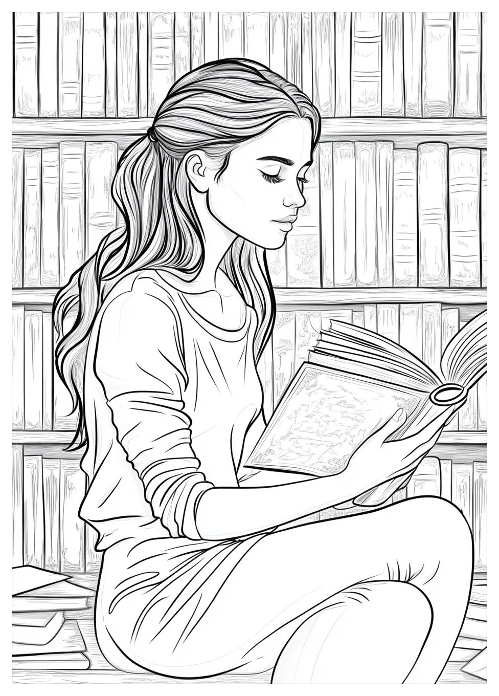 Reading Coloring Pages-19