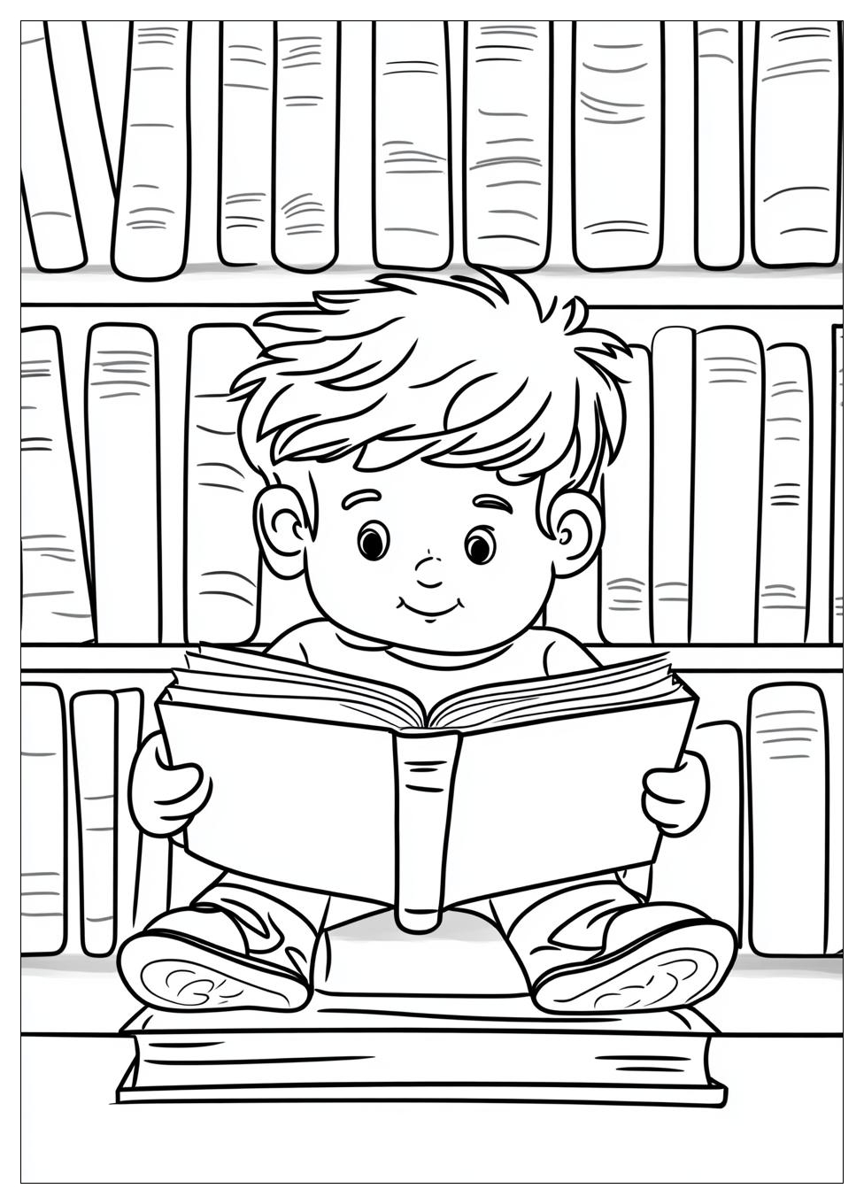 Reading Coloring Pages-2
