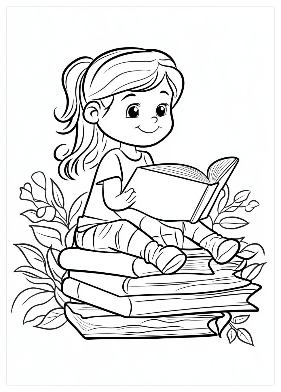 Reading Coloring Pages-3