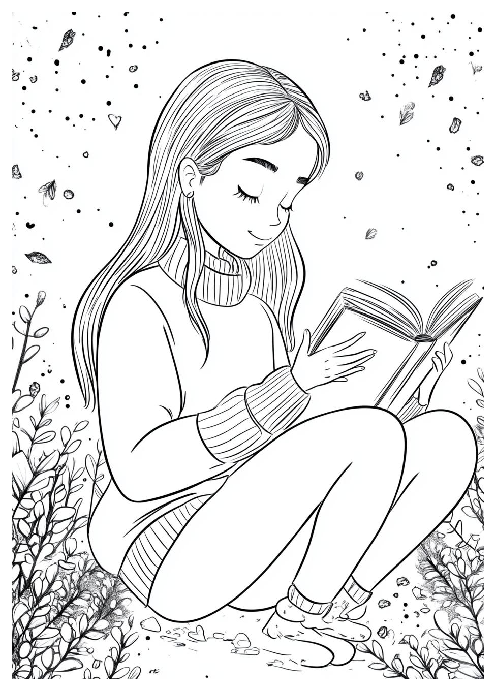 Reading Coloring Pages-4