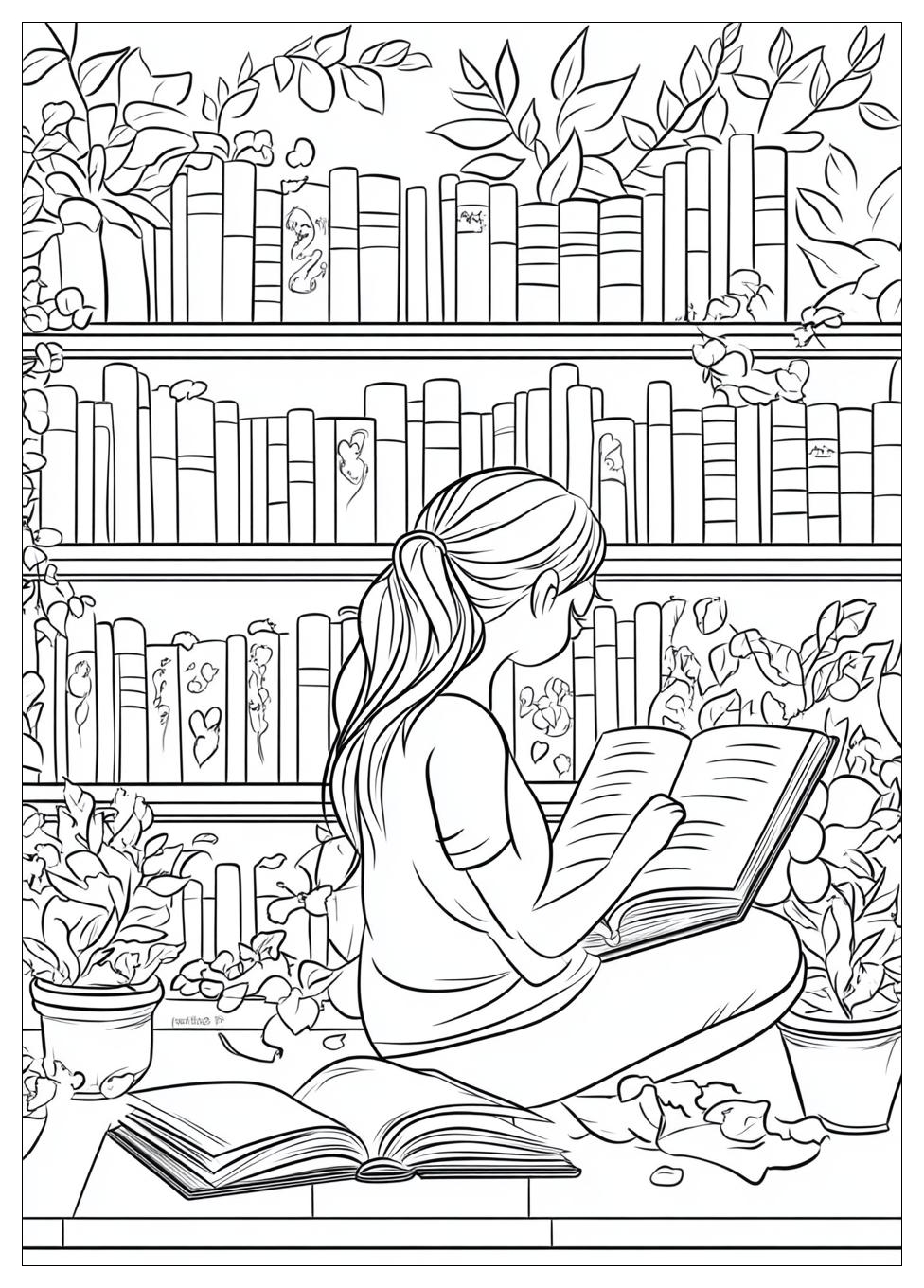 Reading Coloring Pages-6