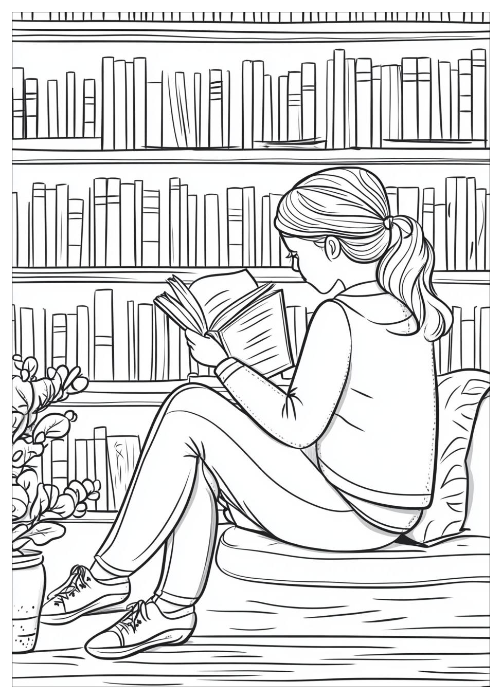 Reading Coloring Pages-7