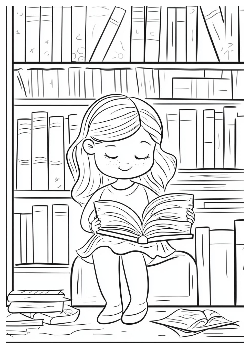 Reading Coloring Pages-9