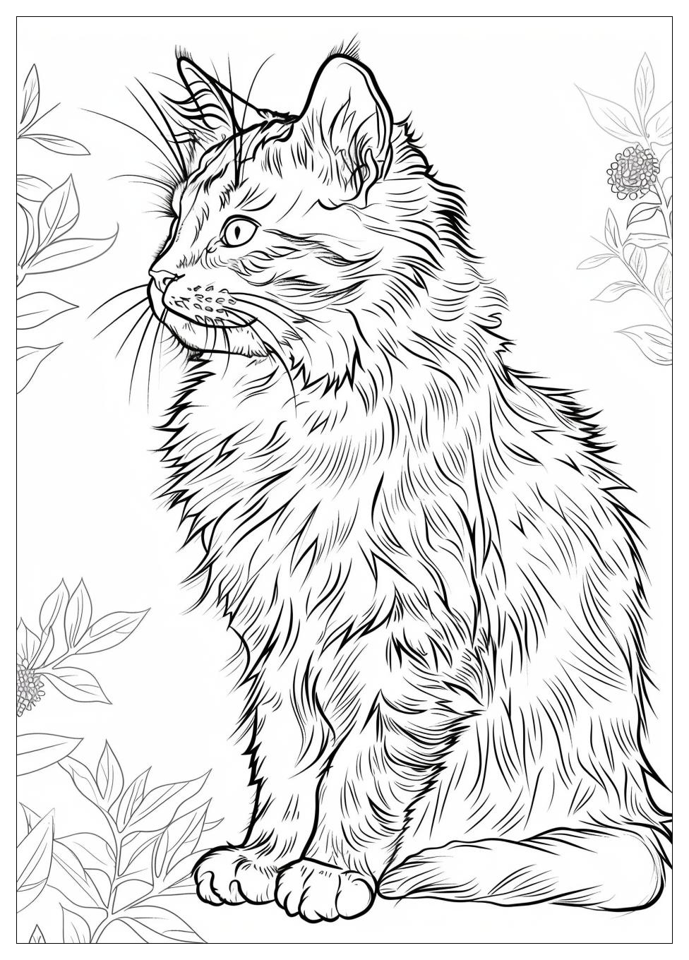 Realistic Cat Coloring Pages-10
