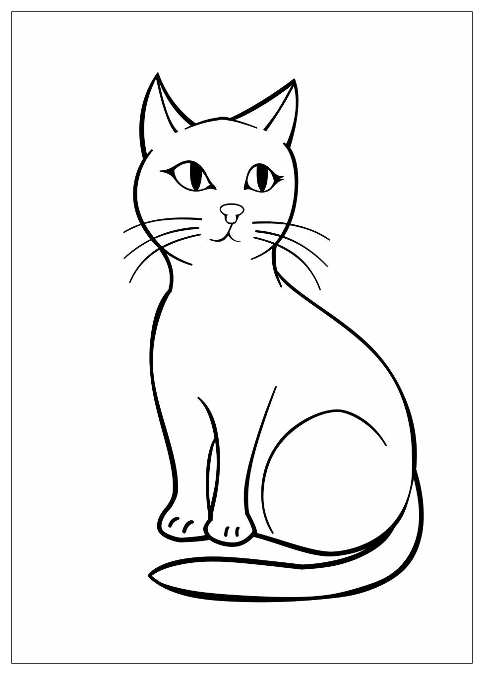 Realistic Cat Coloring Pages-12