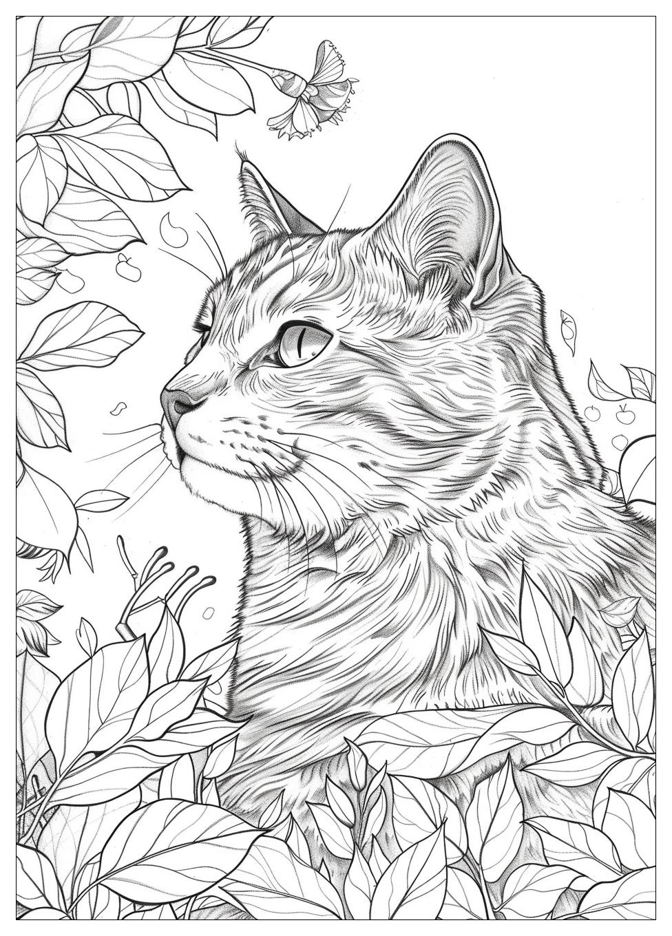 Realistic Cat Coloring Pages-13