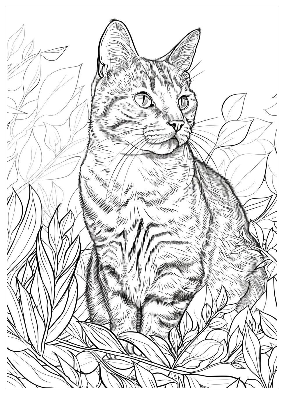 Realistic Cat Coloring Pages-18