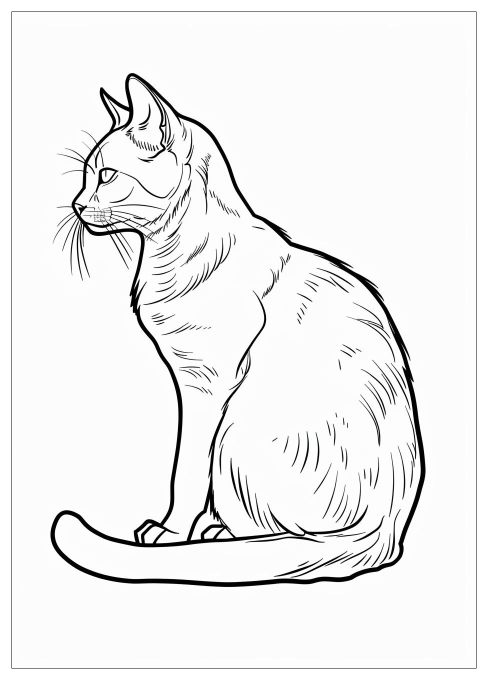 Realistic Cat Coloring Pages-4