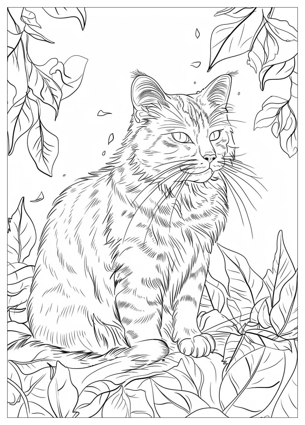 Realistic Cat Coloring Pages-6
