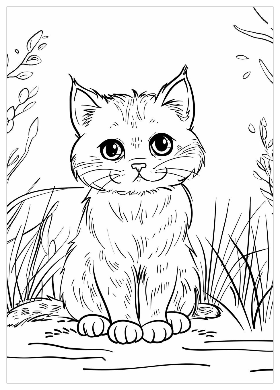 Realistic Cat Coloring Pages-9