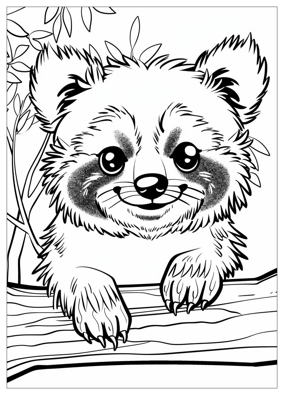 Red Panda Coloring Pages-11