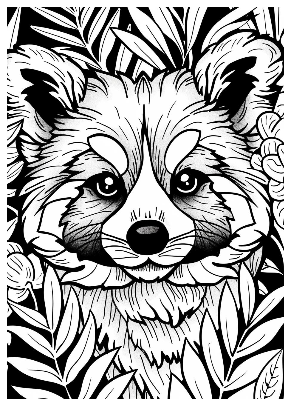 Red Panda Coloring Pages-17