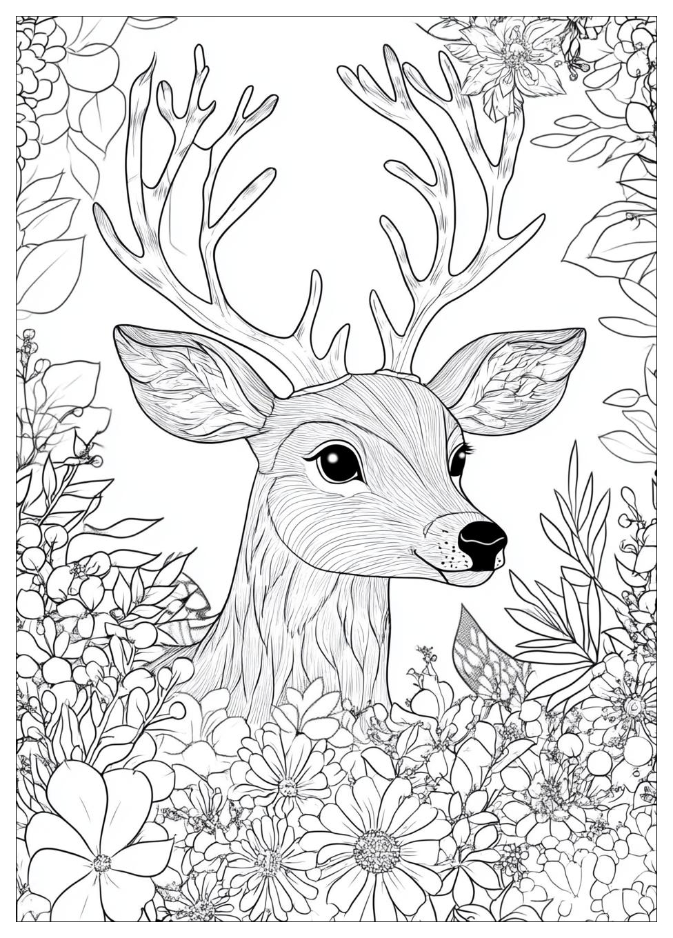 Reindeer Coloring Pages-19