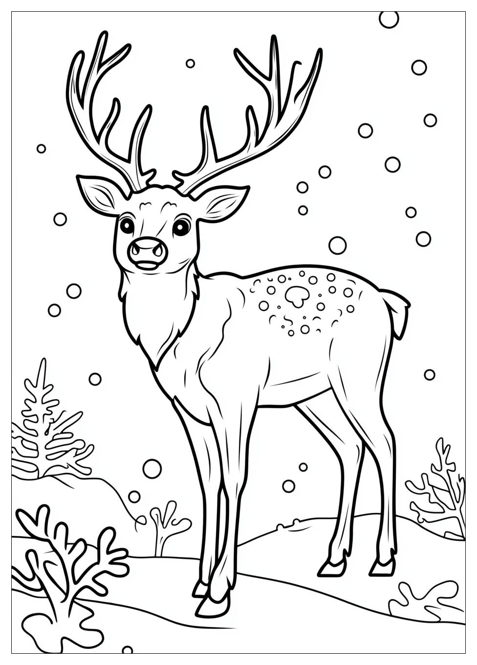 Reindeer Coloring Pages-2