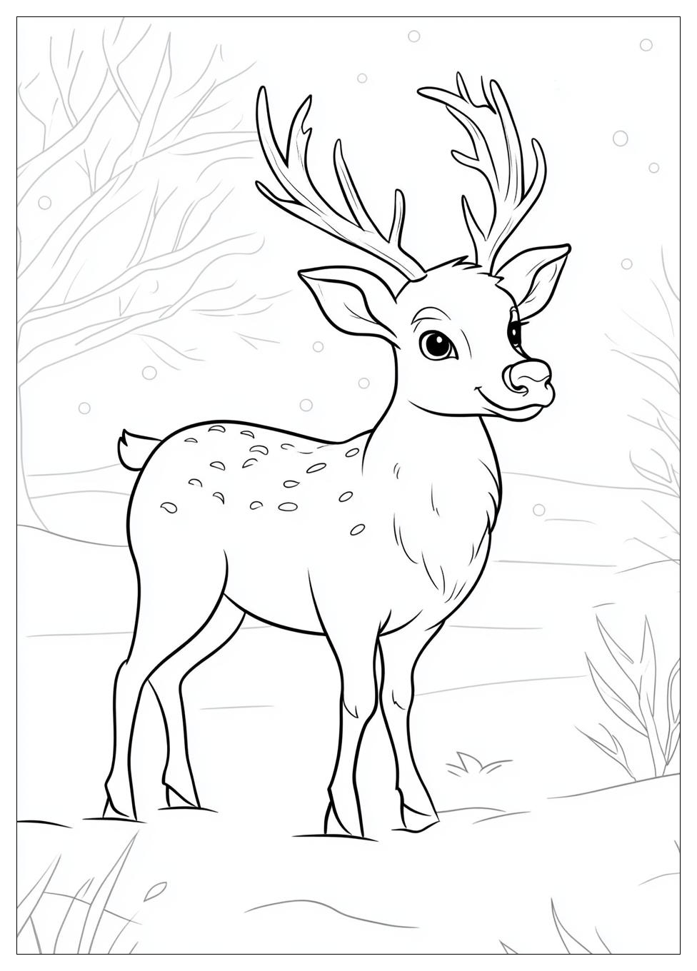 Reindeer Coloring Pages-3