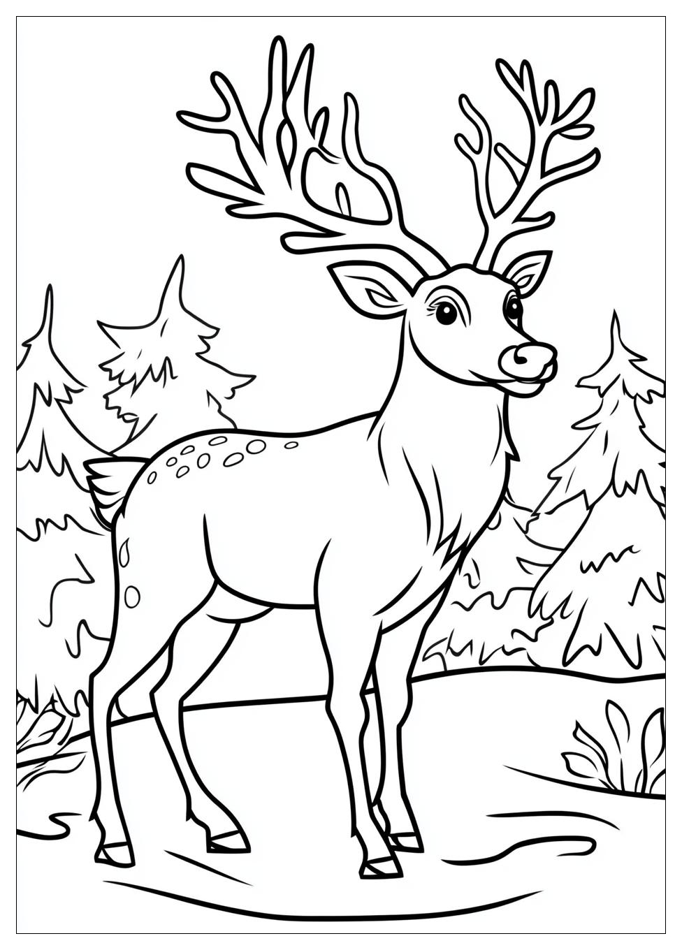 Reindeer Coloring Pages-7