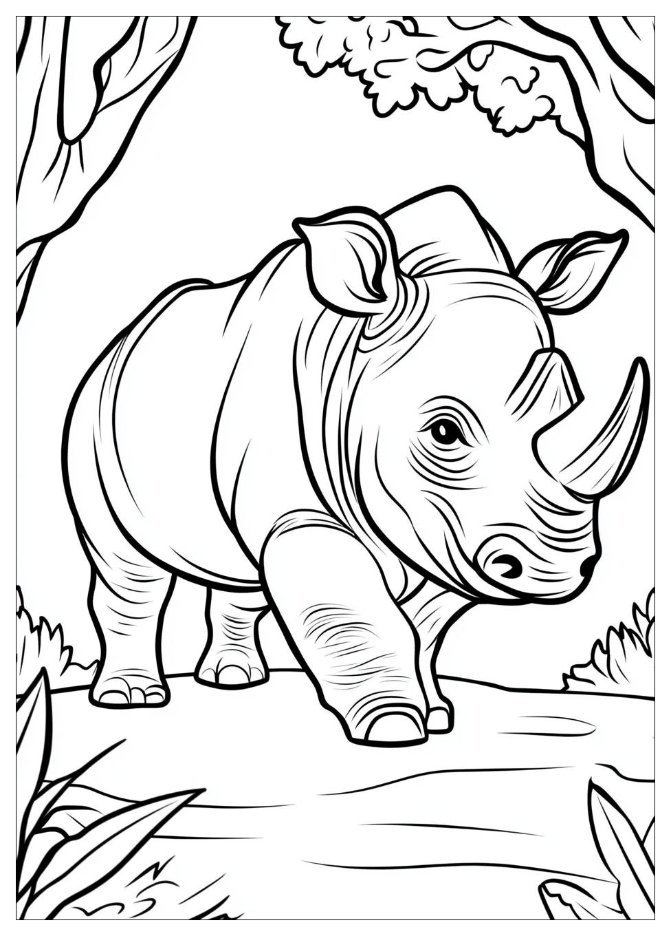Free Printable Rhino Coloring Pages 1 Rhino Coloring Pages-1