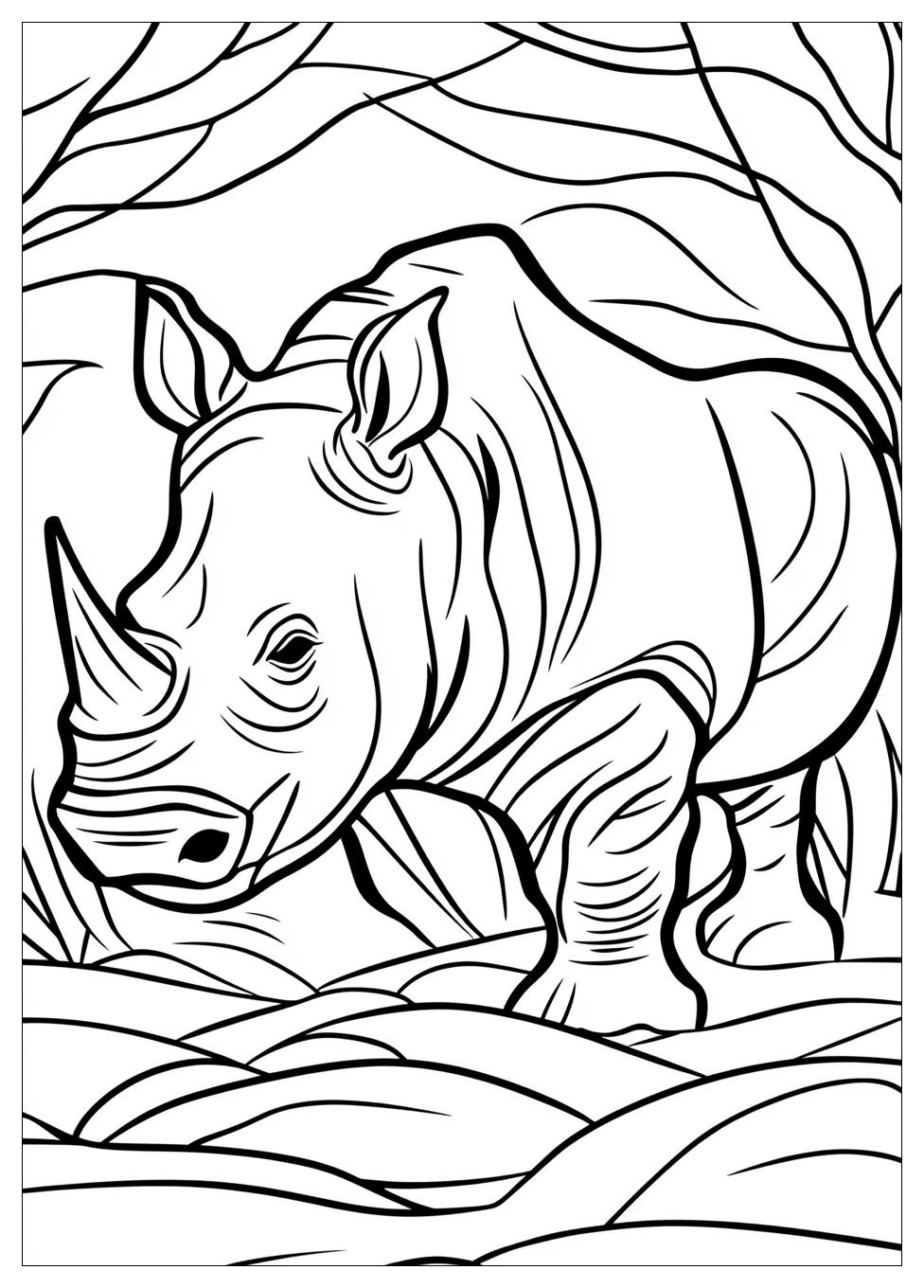 Free Printable Rhino Coloring Pages 10 Rhino Coloring Pages-10