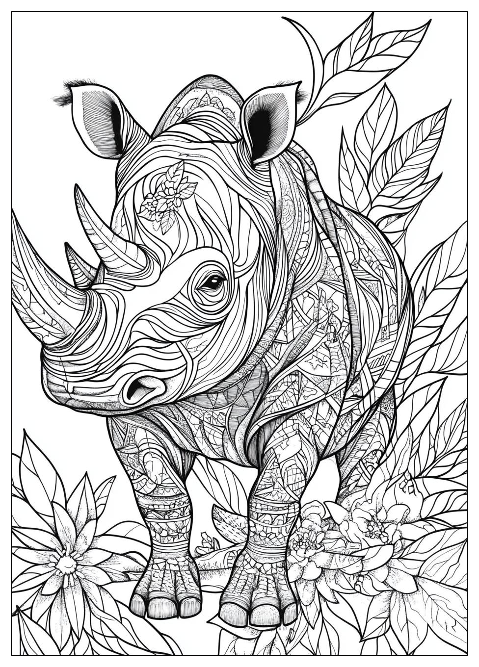 Free Printable Rhino Coloring Pages 15 Rhino Coloring Pages-15