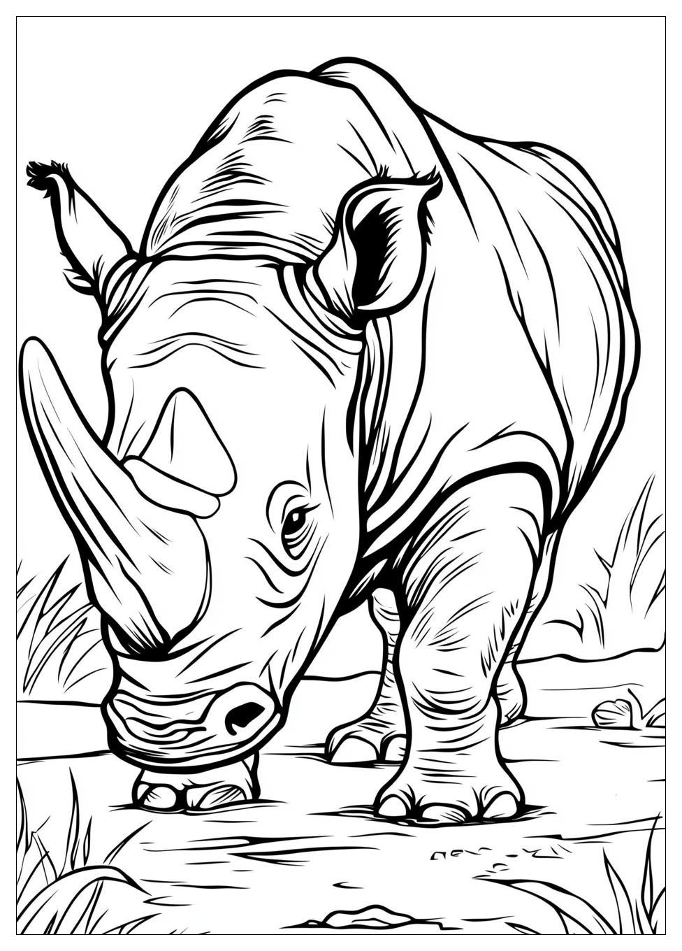 Free Printable Rhino Coloring Pages 2 Rhino Coloring Pages-2