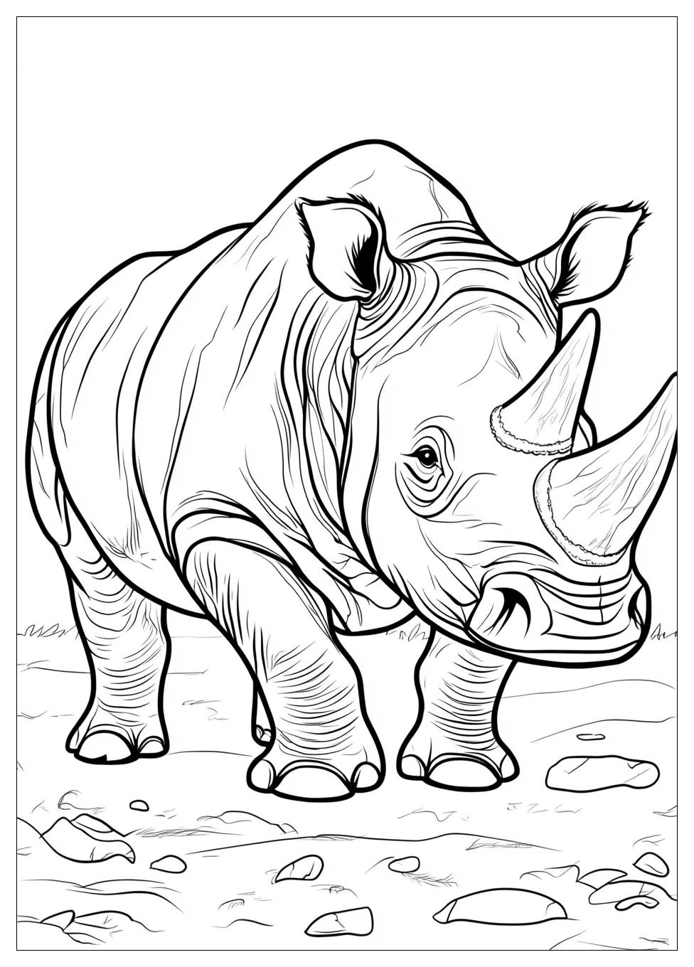 Free Printable Rhino Coloring Pages 3 Rhino Coloring Pages-3