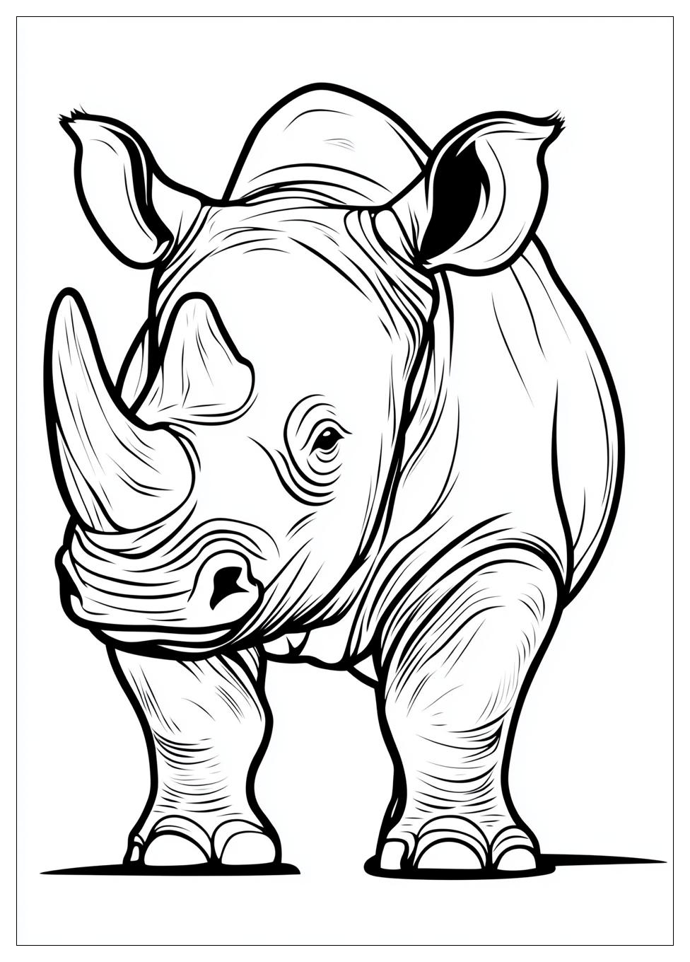 Free Printable Rhino Coloring Pages 4 Rhino Coloring Pages-4