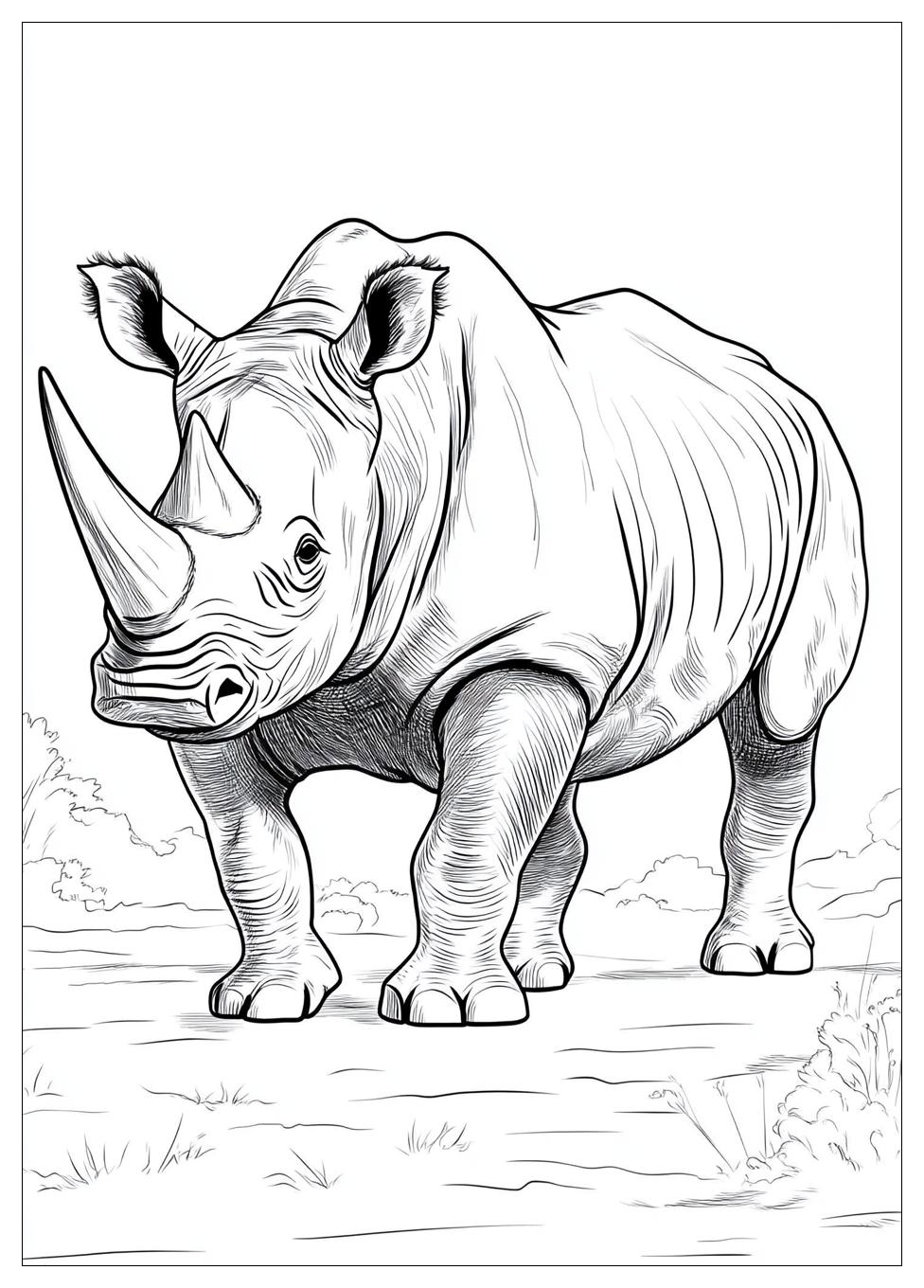 Free Printable Rhino Coloring Pages 5 Rhino Coloring Pages-5