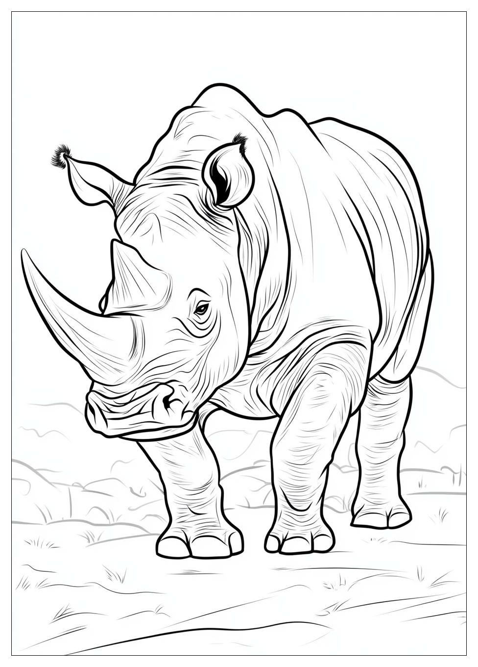 Free Printable Rhino Coloring Pages 7 Rhino Coloring Pages-7