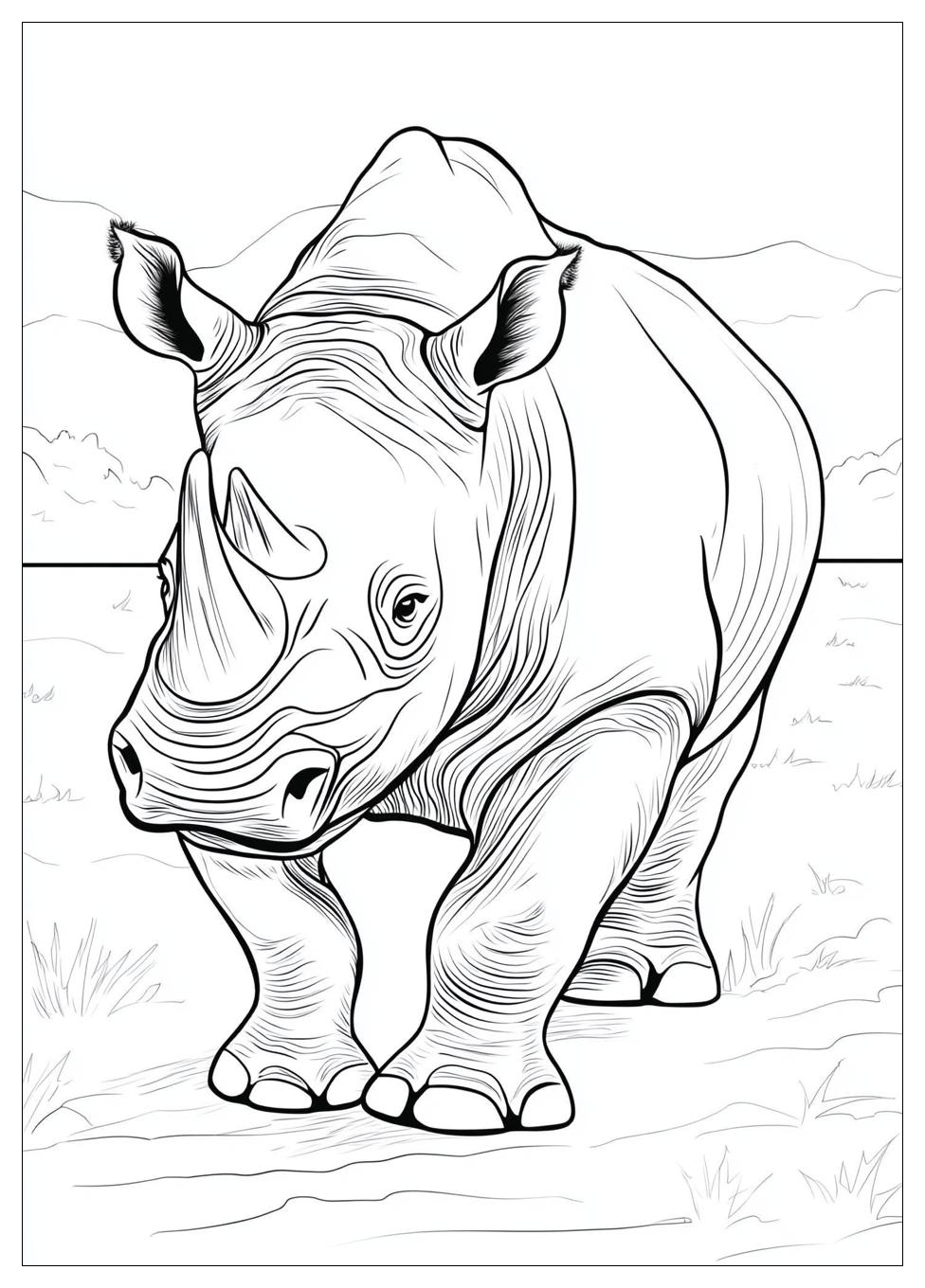Free Printable Rhino Coloring Pages 9 Rhino Coloring Pages-9