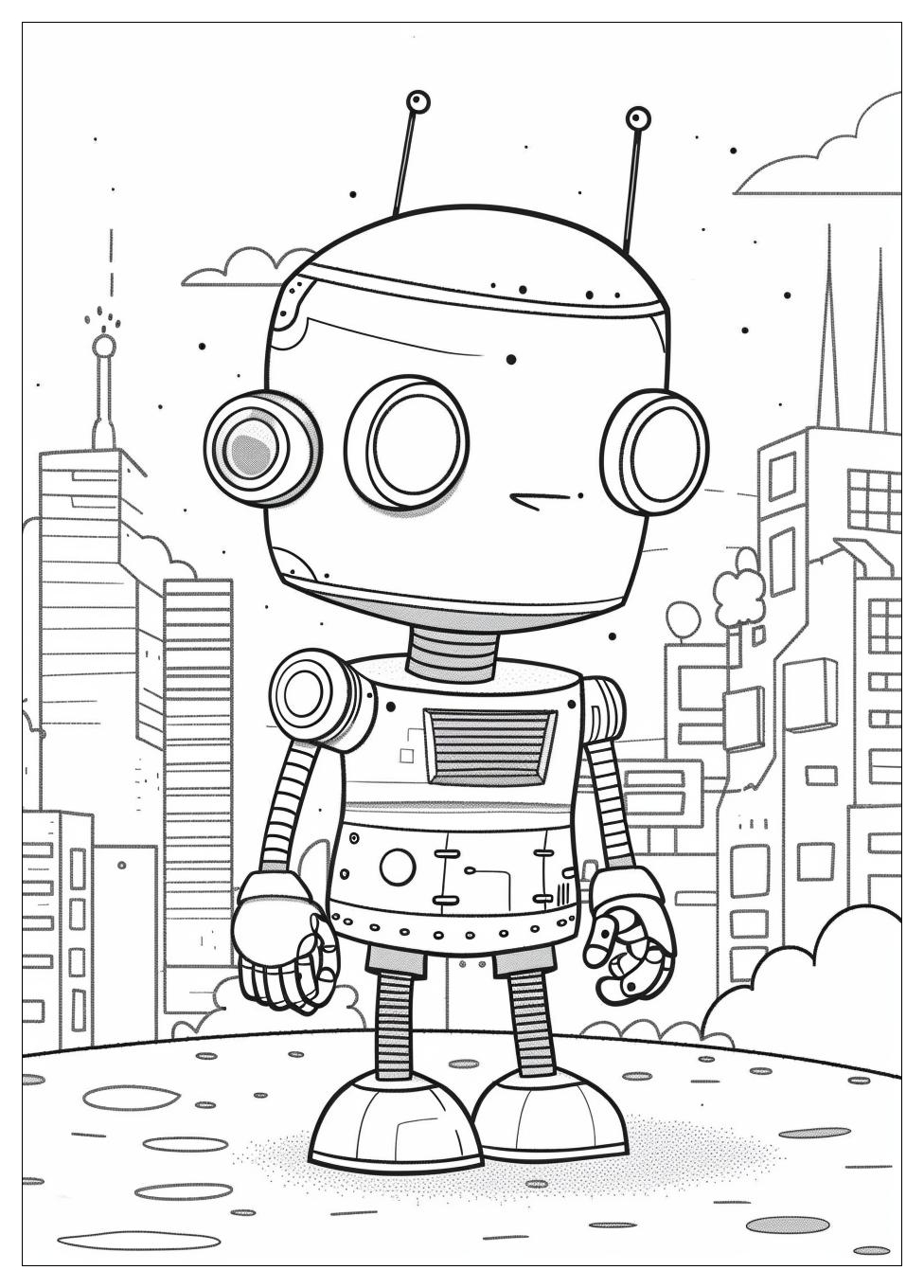 Robot Coloring Pages-11