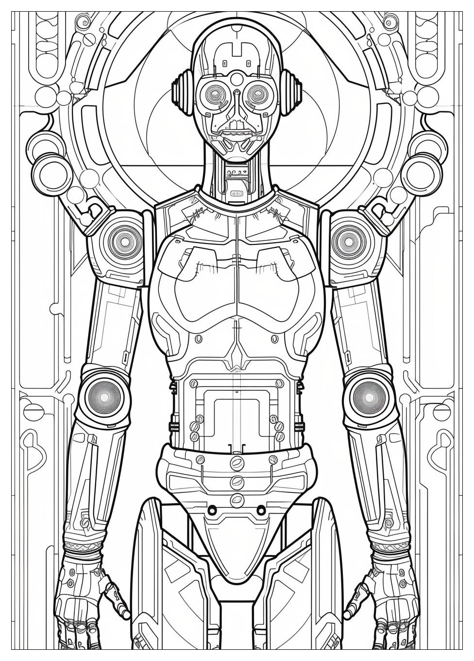 Robot Coloring Pages-17